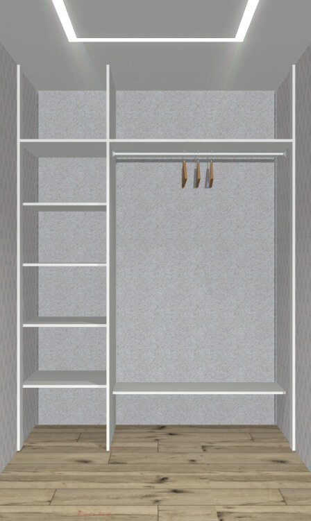 Стандартное наполнение распашного 3-х дверного шкафа